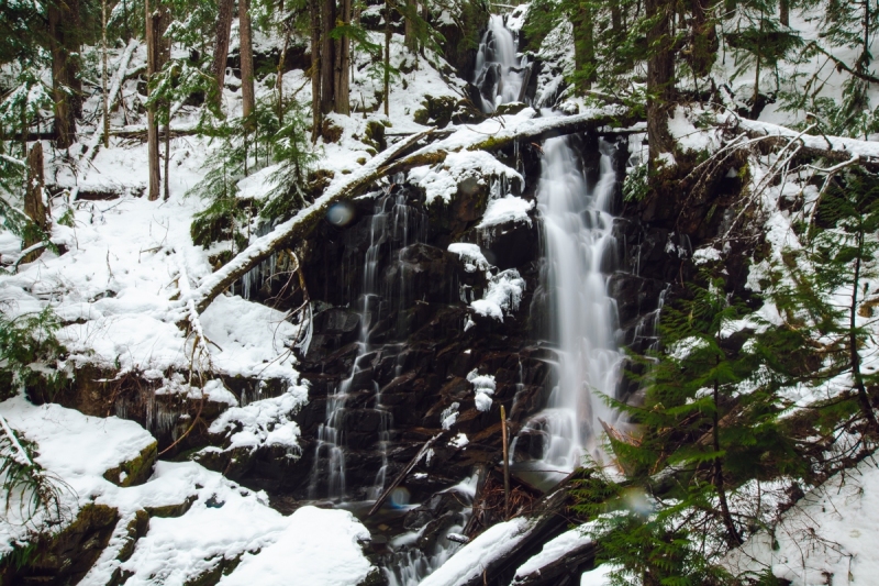 Ranger Falls in Mt. Rainier National Park